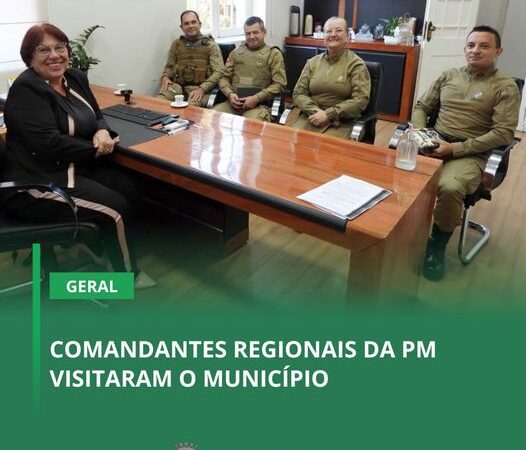 COMANDANTES REGIONAIS DA PM VISITARAM O MUNICÍPIO