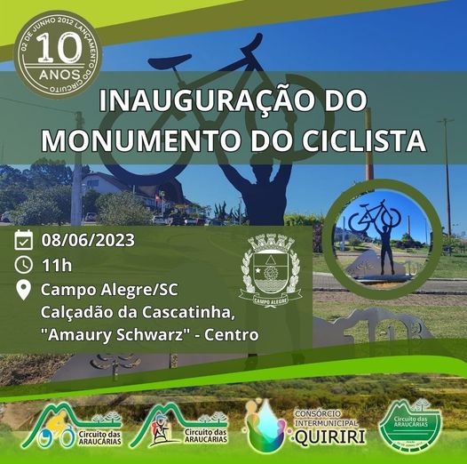 INAUGURAÇÃO DO MONUMENTO DO CICLISTA