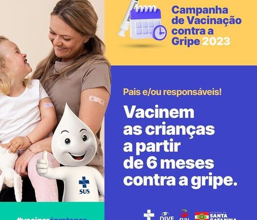 A vacinação é uma forte aliada para evitar casos graves e hospitalizações por gripe.⠀