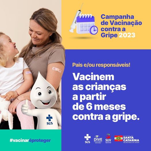 A vacinação é uma forte aliada para evitar casos graves e hospitalizações por gripe.⠀