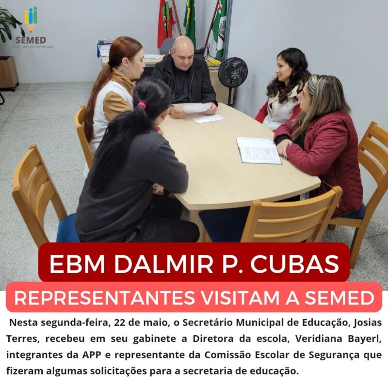 SEMED recebe representantes da EBM Dalmir Pedro Cubas.