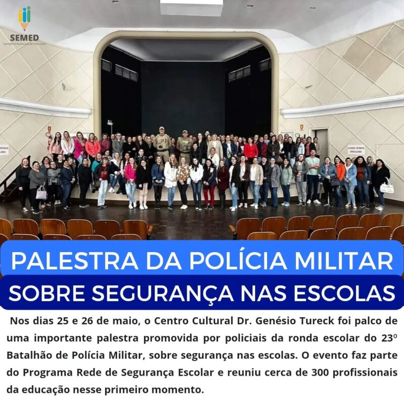 PALESTRA PROMOVIDA POR POLICIAIS