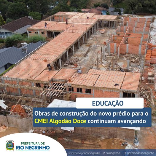 OBRAS DO NOVO PRÉDIO DO CMEI ALGODÃO DOCE