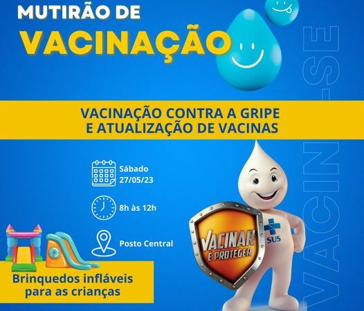 Neste sábado, acontece mais um Mutirão de Vacinação no Posto Central!