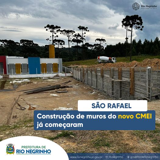 Mais uma importante etapa da construção do novo CMEI do bairro São Rafael está em andamento!