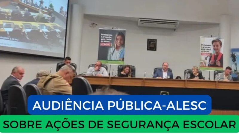 Secretário de Educação participou de audiência pública em Joinville sobre Segurança nas Escolas