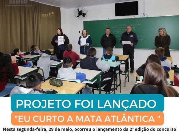 Projeto “Eu curto a Mata Atlântica” foi lançado nesta segunda-feira (29)