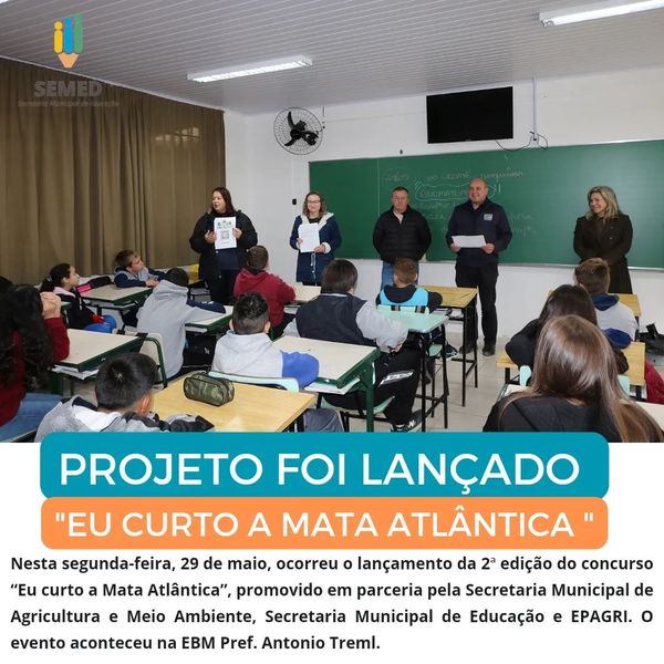 Projeto “Eu curto a Mata Atlântica” foi lançado nesta segunda-feira (29)