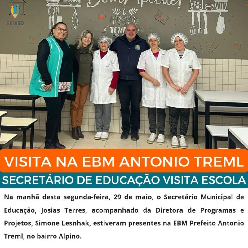 Secretário visita a EBM Prefeito Antonio Treml