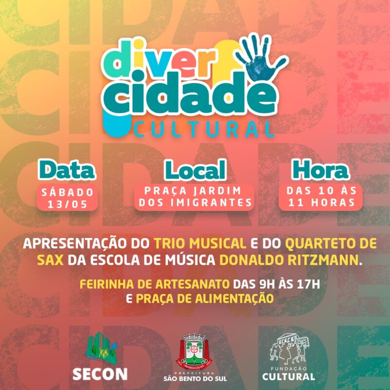 Neste sábado tem “DiverCidade Cultural” na Praça