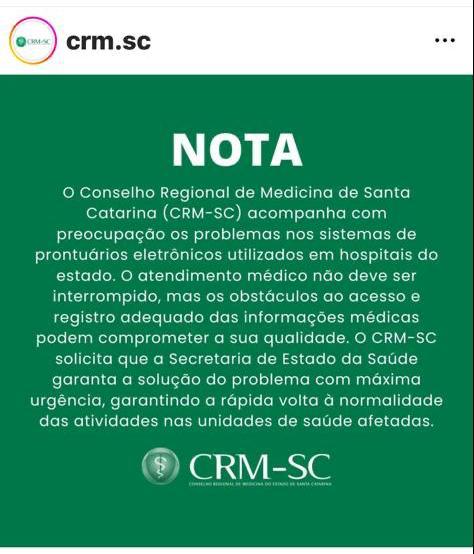 CRM-SC recebe denúncias