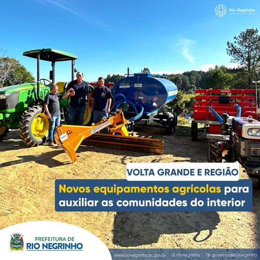 NOVOS EQUIPAMENTOS AGRÍCOLAS