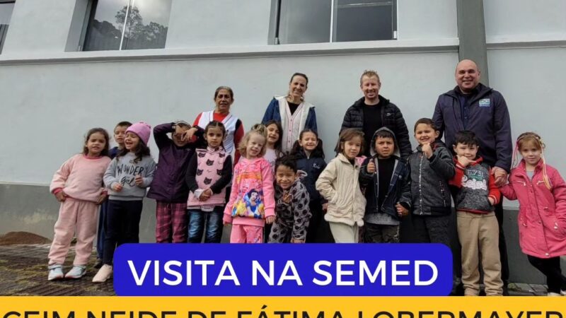 Secretaria de Educação recebeu visita dos alunos do CEIM Neide de Fátima Lobermayer