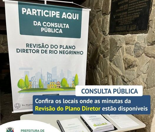 Participe da Consulta Pública de Revisão do Plano Diretor de Rio Negrinho!