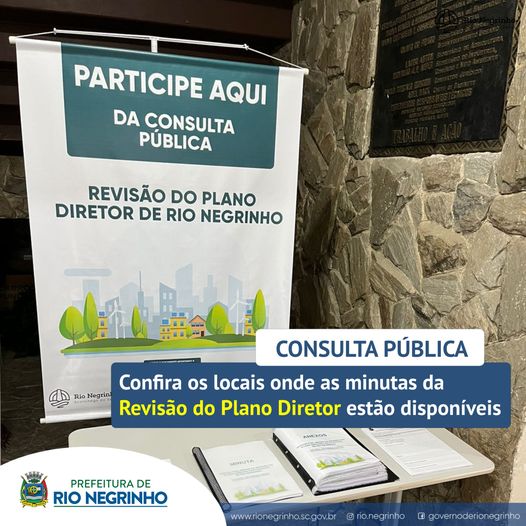 Participe da Consulta Pública de Revisão do Plano Diretor de Rio Negrinho!