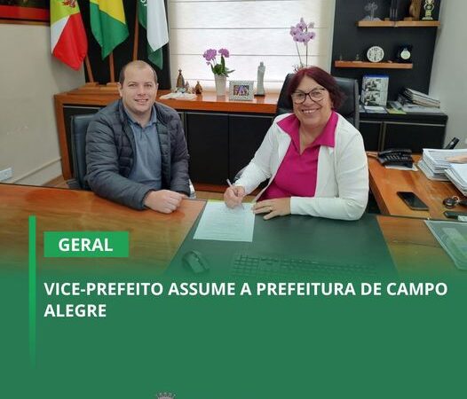 VICE-PREFEITO ASSUME A PREFEITURA DE CAMPO ALEGRE