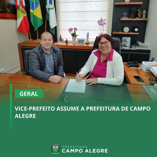 VICE-PREFEITO ASSUME A PREFEITURA DE CAMPO ALEGRE