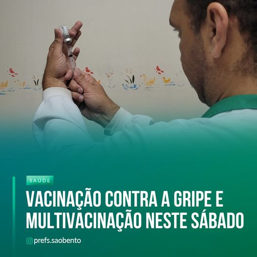 VACINAÇÃO NESTE SÁBADO