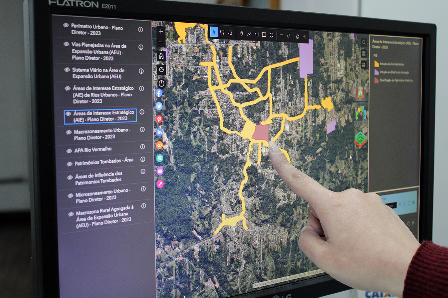 Mapa interativo é disponibilizado para consulta aos dados do Plano Diretor