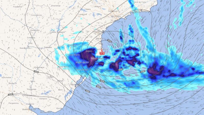 Alerta: ciclone traz chuva volumosa em Santa Catarina nos próximos dias