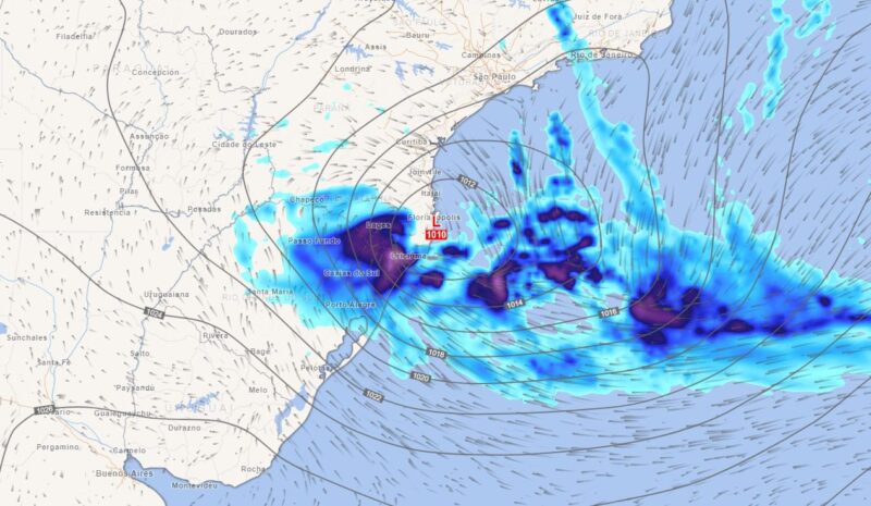 Alerta: ciclone traz chuva volumosa em Santa Catarina nos próximos dias