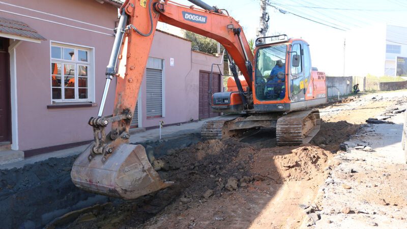 Rua José Rückl: Finalização dos trabalhos de escavação e sub-base