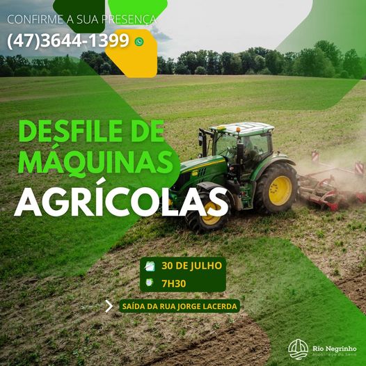 Participe do Desfile de Máquinas Agrícolas da Festa do Agricultor e Motorista 2023!