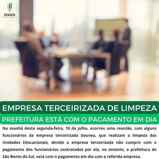 Secretaria Municipal de Educação entrará com processo administrativo contra empresa