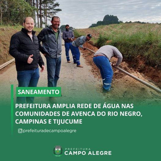 PREFEITURA AMPLIA REDE DE ÁGUA NAS COMUNIDADES DE AVENCA DO RIO NEGRO, CAMPINAS E TIJUCUME