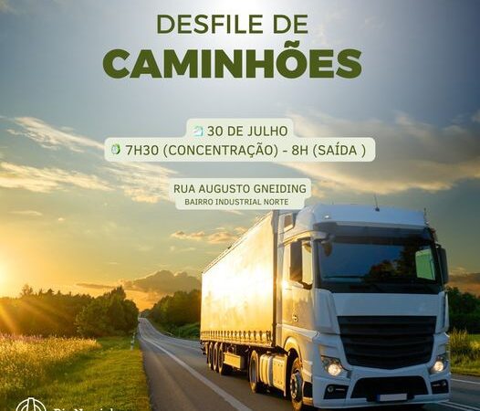 Venha participar do Desfile de Caminhões da Festa do Agricultor e Motorista 2023!