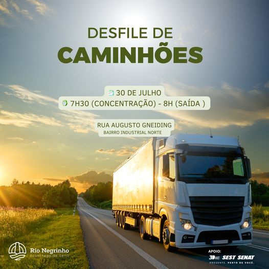 Venha participar do Desfile de Caminhões da Festa do Agricultor e Motorista 2023!