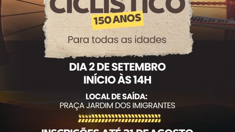 Passeio ciclístico em comemoração aos 150 anos de São Bento do Sul