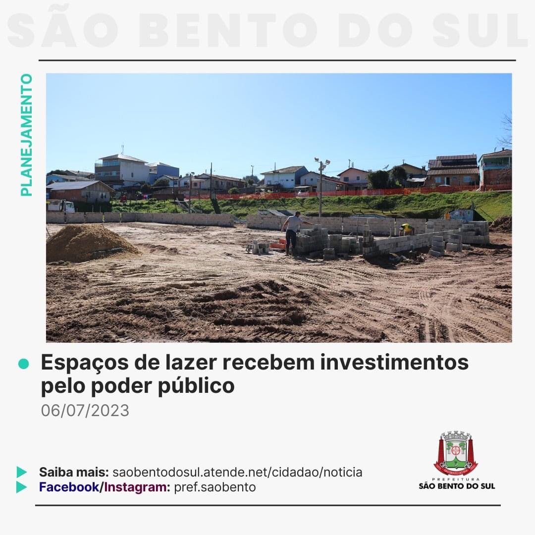 Espaços de lazer recebem investimentos pelo poder público