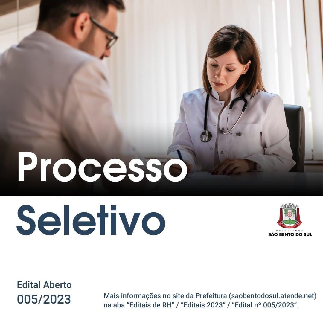 Processo seletivo para áreas essenciais da saúde, educação e assistência social