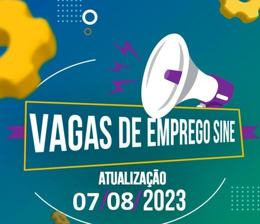 O Sine de São Bento do Sul está com as seguintes vagas disponíveis: