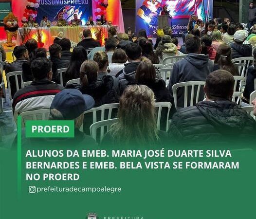 ALUNOS DA EMEB. MARIA JOSÉ DUARTE SILVA BERNARDES E EMEB. BELA VISTA SE FORMARAM NO PROERD