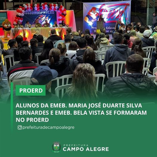 ALUNOS DA EMEB. MARIA JOSÉ DUARTE SILVA BERNARDES E EMEB. BELA VISTA SE FORMARAM NO PROERD