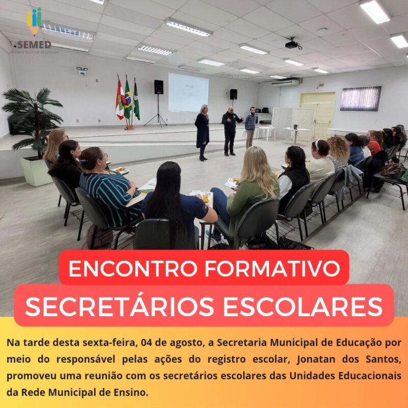 Secretários Escolares se reúnem no auditório da Secretaria de Educação