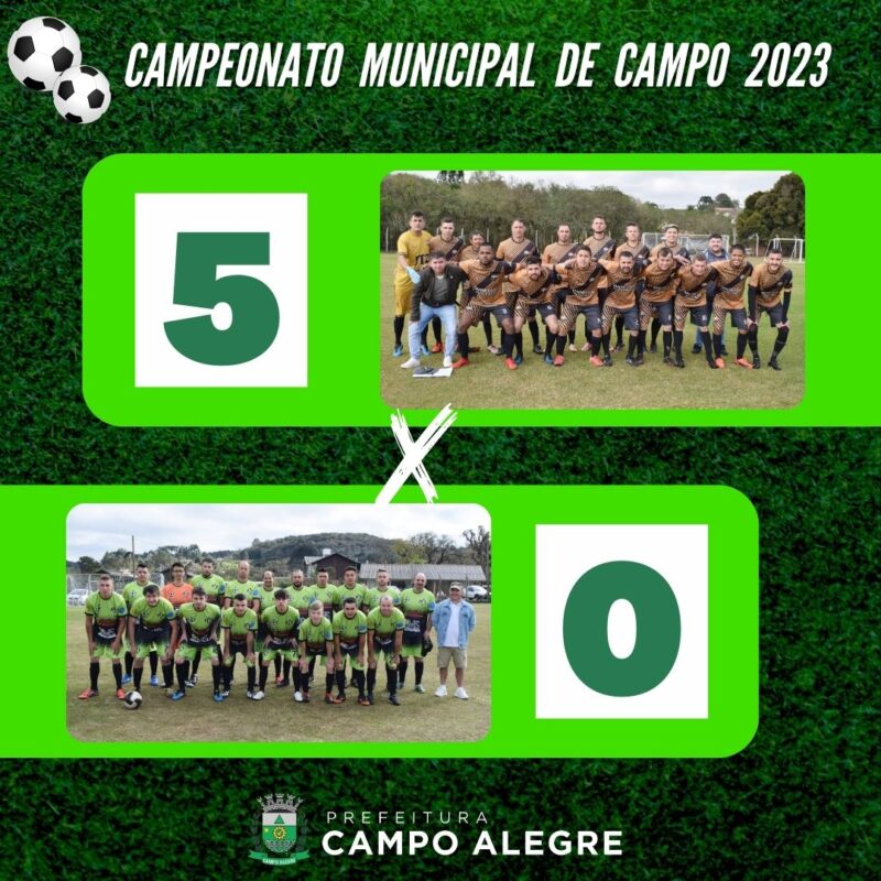 2ª RODADA DO CAMPEONATO MUNICIPAL DE FUTEBOL DE CAMPO 2023