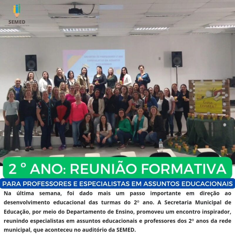 Professores do 2º ano e Especialistas em Assuntos Educacionais participaram de reunião formativa