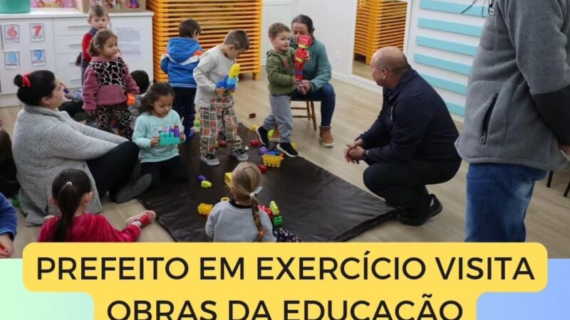 ✅️Prefeito em exercício visita obras da educação