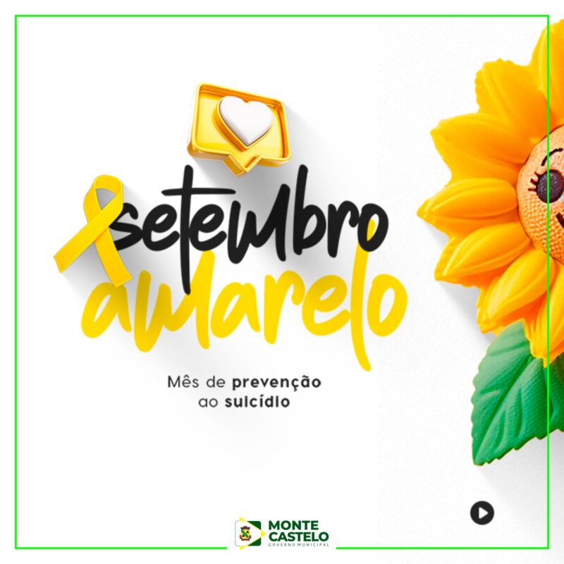 SETEMBRO AMARELO MÊS DA PREVENÇÃO AO SUICÍDIO💛