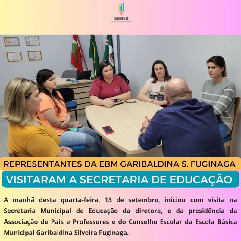 Visita de representantes da comunidade escolar da EBM Garibaldina S. Fuginaga