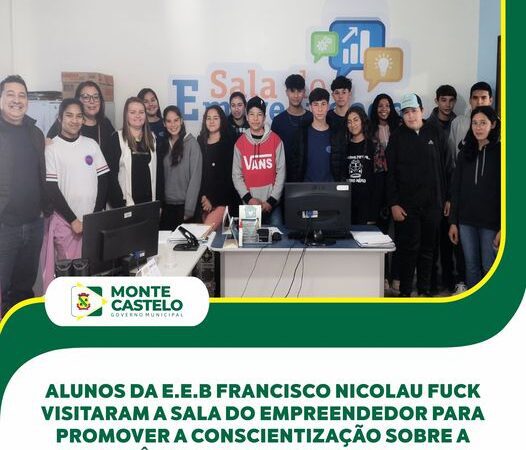 ALUNOS VISITAM A SALA DO EMPREENDEDOR