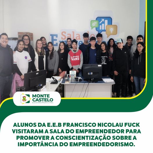 ALUNOS VISITAM A SALA DO EMPREENDEDOR