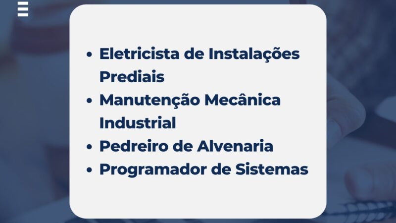 Cursos gratuitos para Público Prioritário