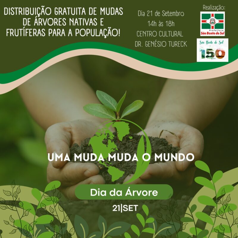 Distribuição gratuita de mudas de árvores nativas e frutíferas