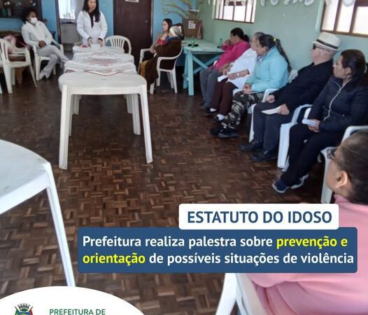 Prefeitura realiza palestra de prevenção para idosos