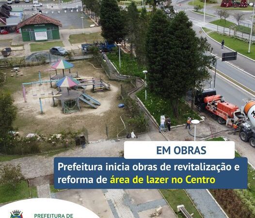 A Prefeitura Municipal deu início hoje a mais uma obra de lazer