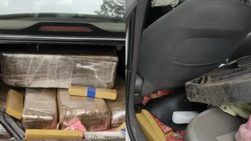 Motorista é preso com 200 kg de maconha após fugir da polícia e colidir contra veículos em SC